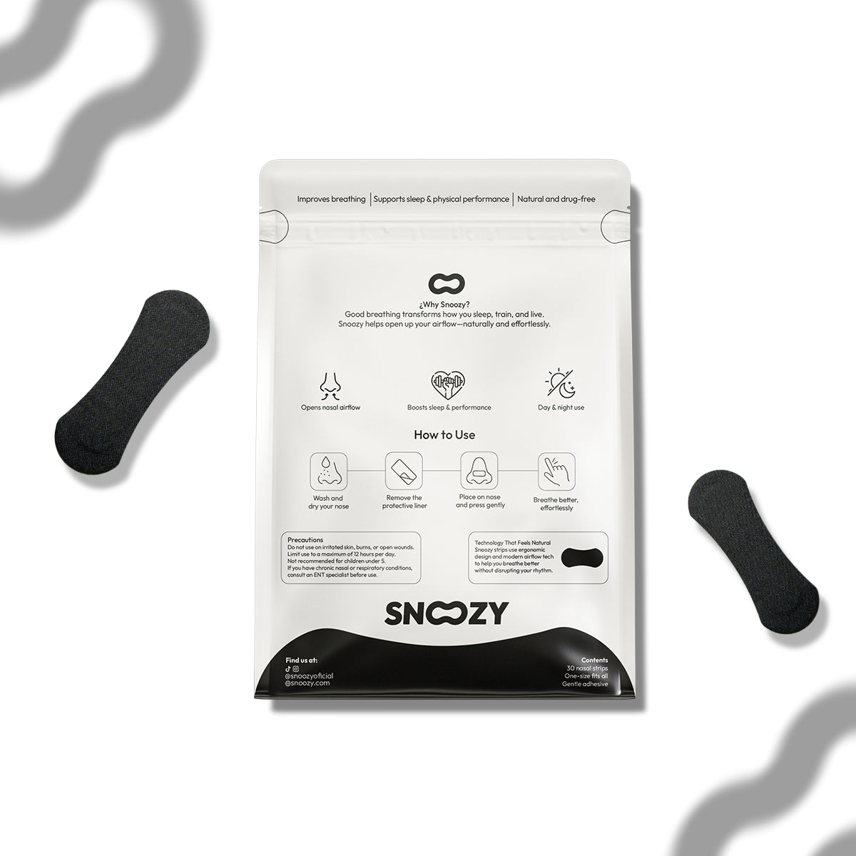 Tiras nasales negras